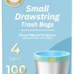 4-Gallon Drawstring Trash Bags, 100 Count