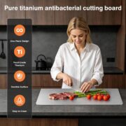 Pure Titanium Cutting Board, Double-Sided 16×12 in - Image 2
