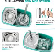 Spin Mop and Bucket Set with 6 Microfiber Heads - detail 3