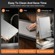 Pure Titanium Cutting Board, Double-Sided 16×12 in - Image 4