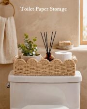 Scalloped Toilet Paper Storage Basket - detail 2