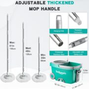 Spin Mop and Bucket Set with 6 Microfiber Heads - detail 2
