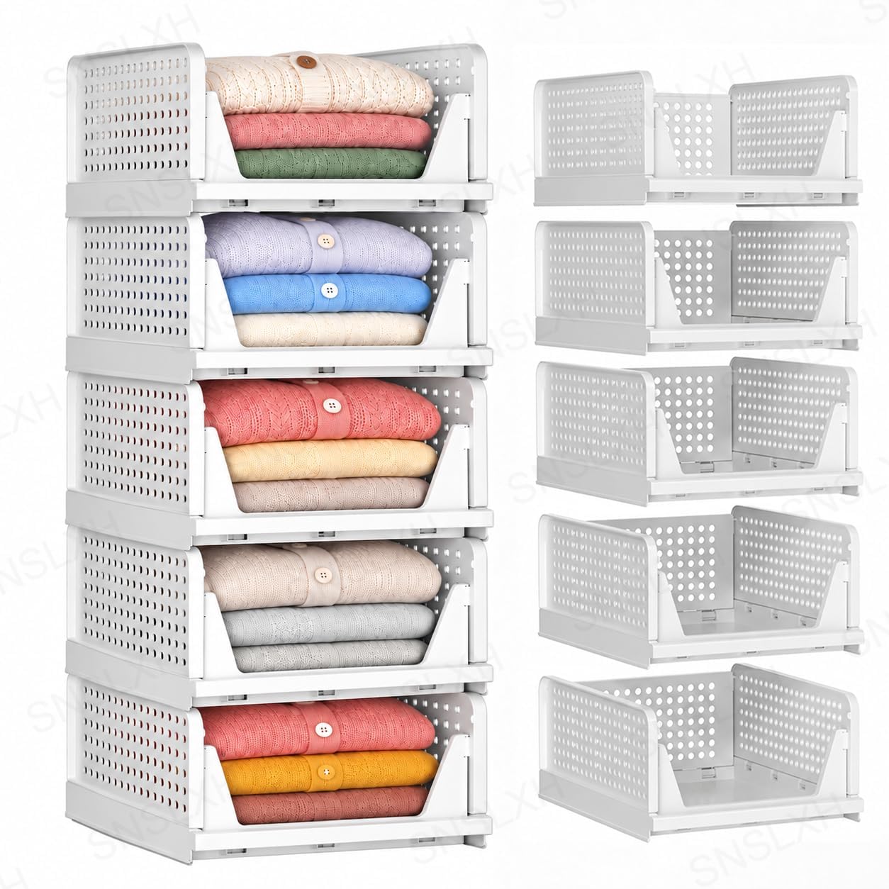 Stackable closet organizers