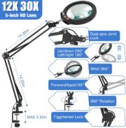 LED Magnifying Desk Lamp with Clamp - detail 6