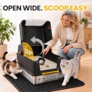 Extra-Large Stainless Steel Litter Box with Lid - detail 5