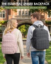 15.6" Quilted Travel Laptop Backpack - Image 6