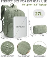 15.6" Quilted Travel Laptop Backpack - Image 2