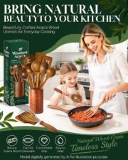 7-Piece Acacia Wood Utensil Set - detail 2