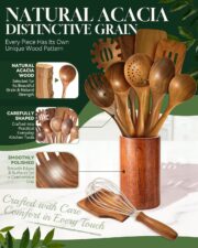 7-Piece Acacia Wood Utensil Set - detail 3